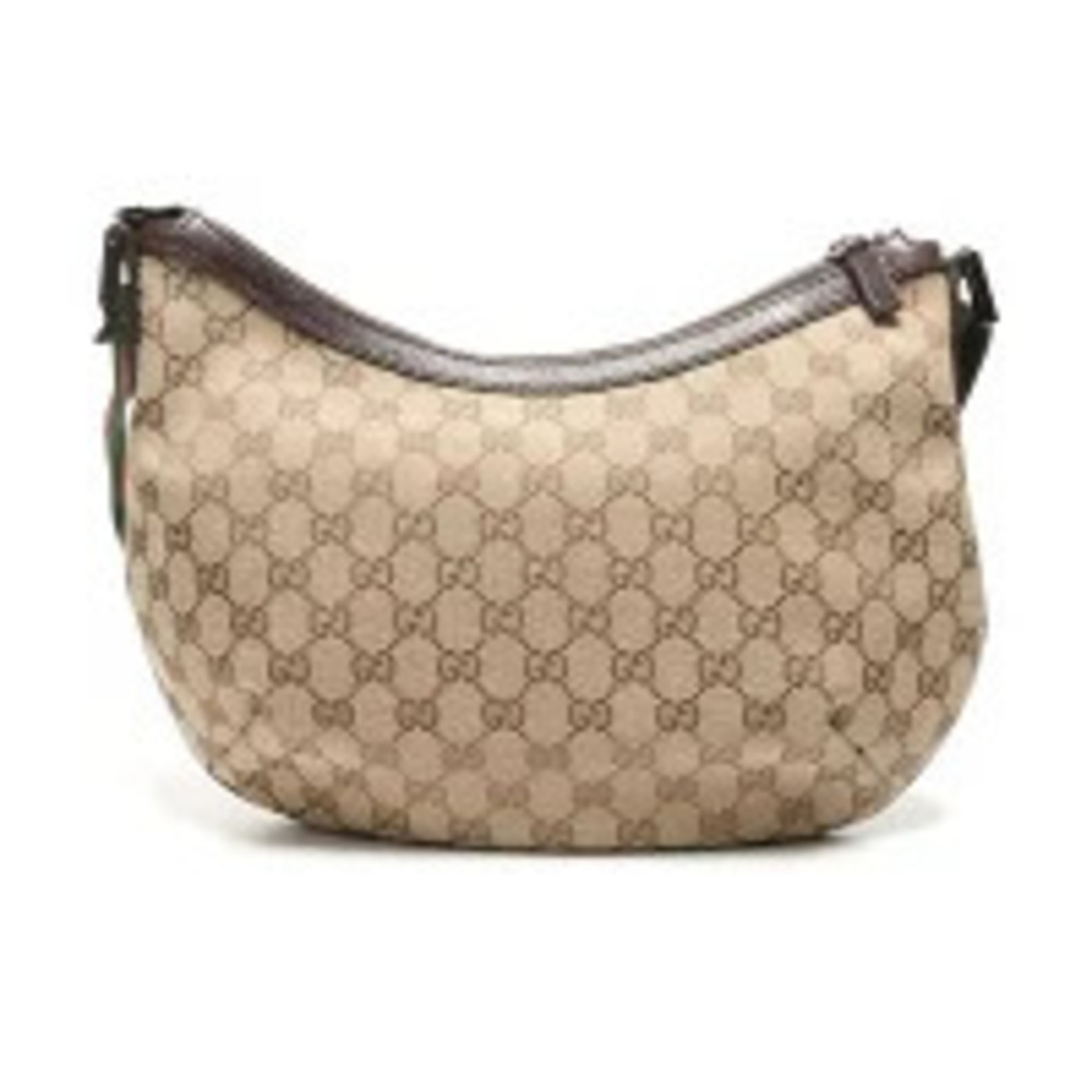 Gucci GG Canvas Half Moon Shoulder Bag Brown - Picture 3 of 13